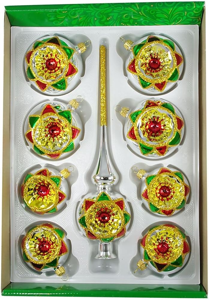 Harlequin Christmas Ornament Set