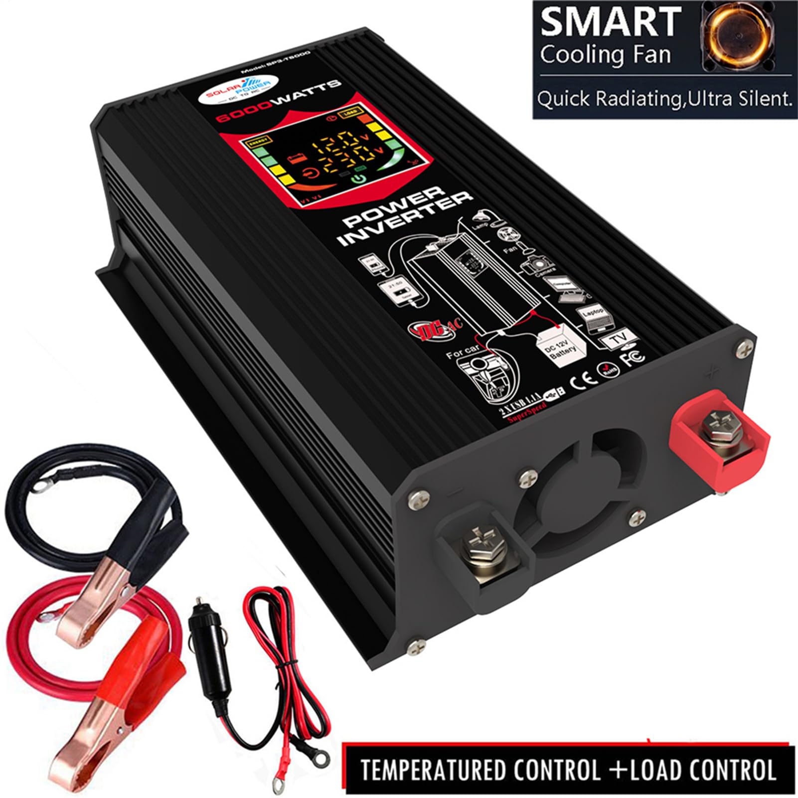 Kit Completo Di Energia Solare - Pannello Solare Da 12 V A 220 V/110 V | Kit Di Pannello Solare | Kit Solare Per Fuori Rete | Pannello Solare Con Batteria Kit Inverter Solare | Kit Solare