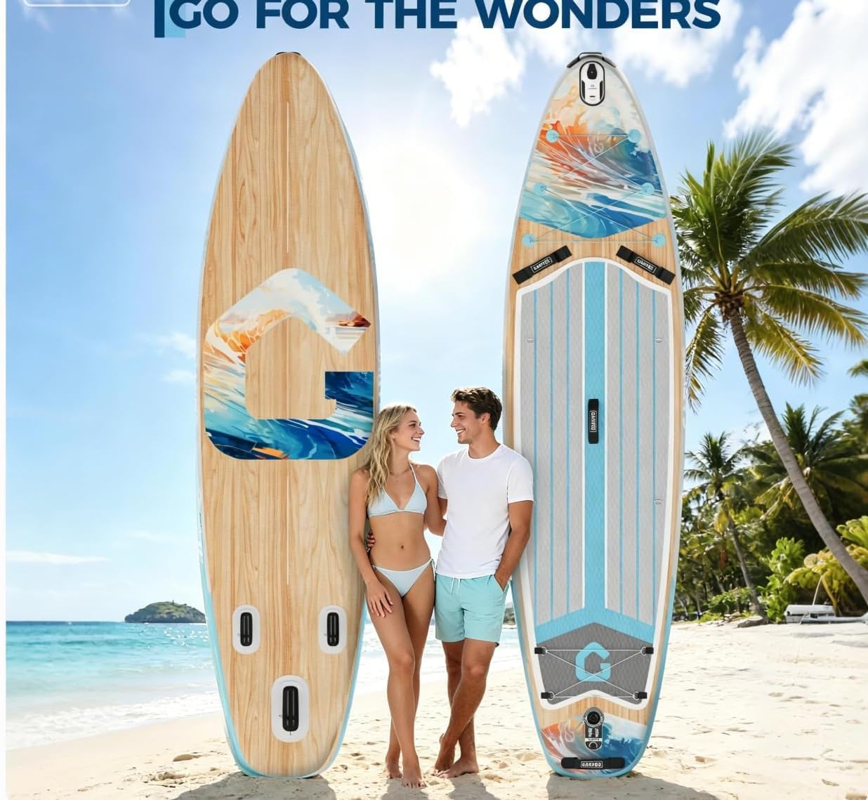 Tabla de Paddle Surf Hinchable 11’, Gran Capacidad 450LB, Estable para Principiantes, con Remo Ajustable, Soporte para cámara, Antideslizante, Accesorios completos – Ideal para Lago, río o Playa