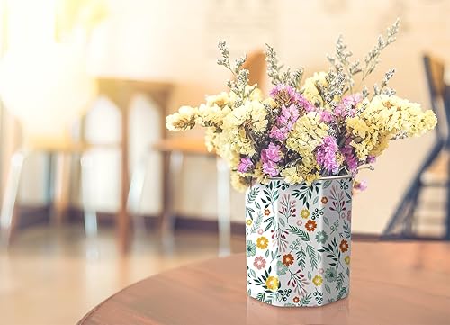 Vista 192 de WAVEYU - Portalápices bonito para escritorio, decoración de escritorio para niñas y mujeres Flor negra