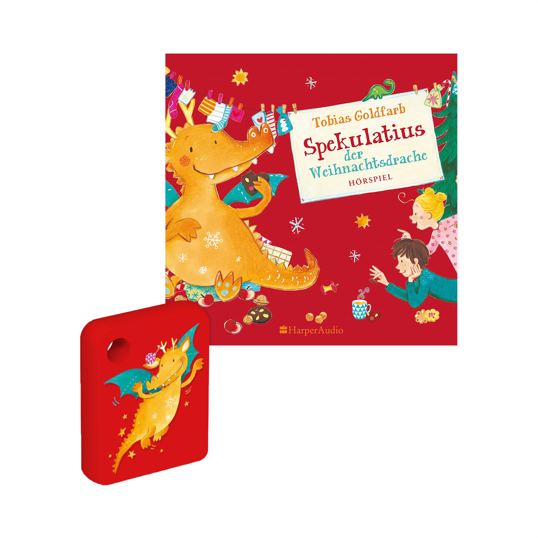 Galakto Spekulatius Christmas Dragon - Speculatius of the Christmas Dragon, 1 Galakto Token - Red, Classic Style, Two Headphone Jacks for Shared Listening