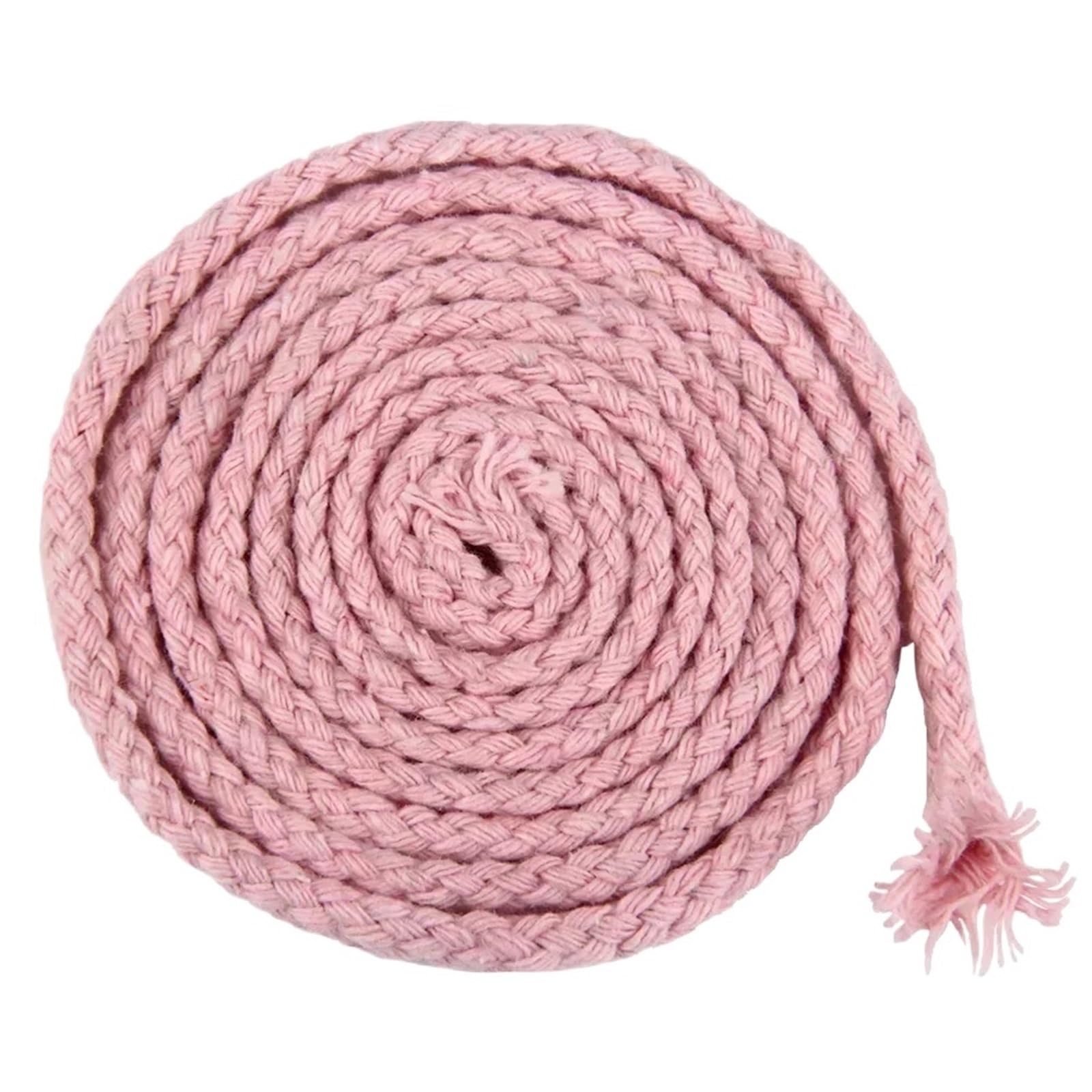 Cotton Macrame Cord 20M 5/7mm Twisted Cotton Cords Braided String Ropes Bag Strap Rope Clothes Home Textile Macrame Thread Cord Sewing Accessories(Pink,7mm)