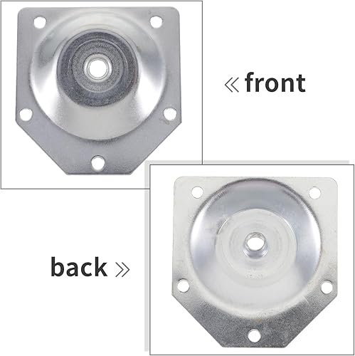 Miniatura 7 de DOITOOL Placas de montaje de patas, placas de fijación para patas de muebles, placa en T de resistencia industrial, patas de sofá con pernos de