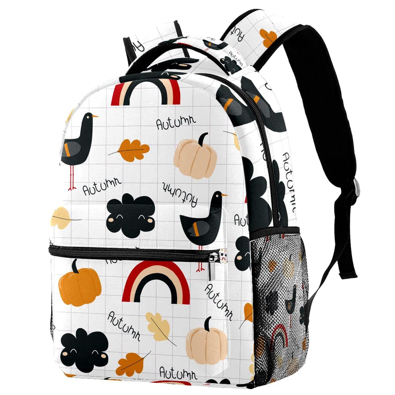 Mochila para portátil con diseño de gato tierno y compartimento amplio 7