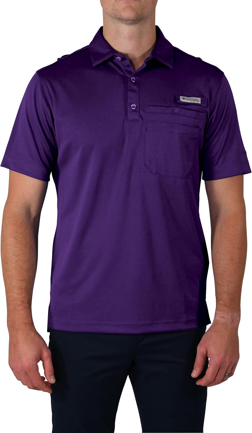 Columbia Men's Golf Flycaster Pocket Polo Shirt Omni Wick Breathable Short Sleeve