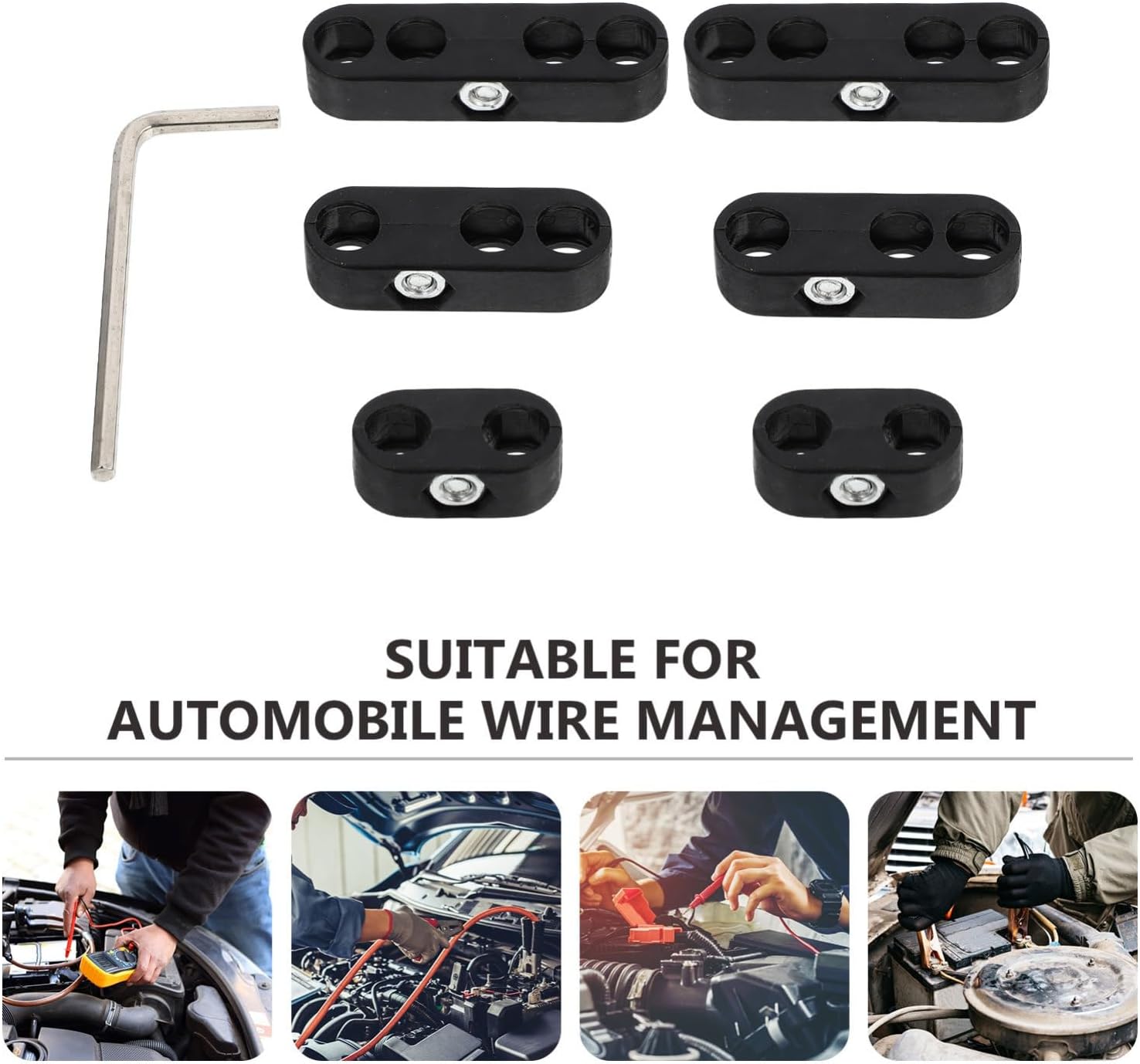 3sets Spark Plug Wire Separators for Auto Car Wire Management Dividers Loom Organizers