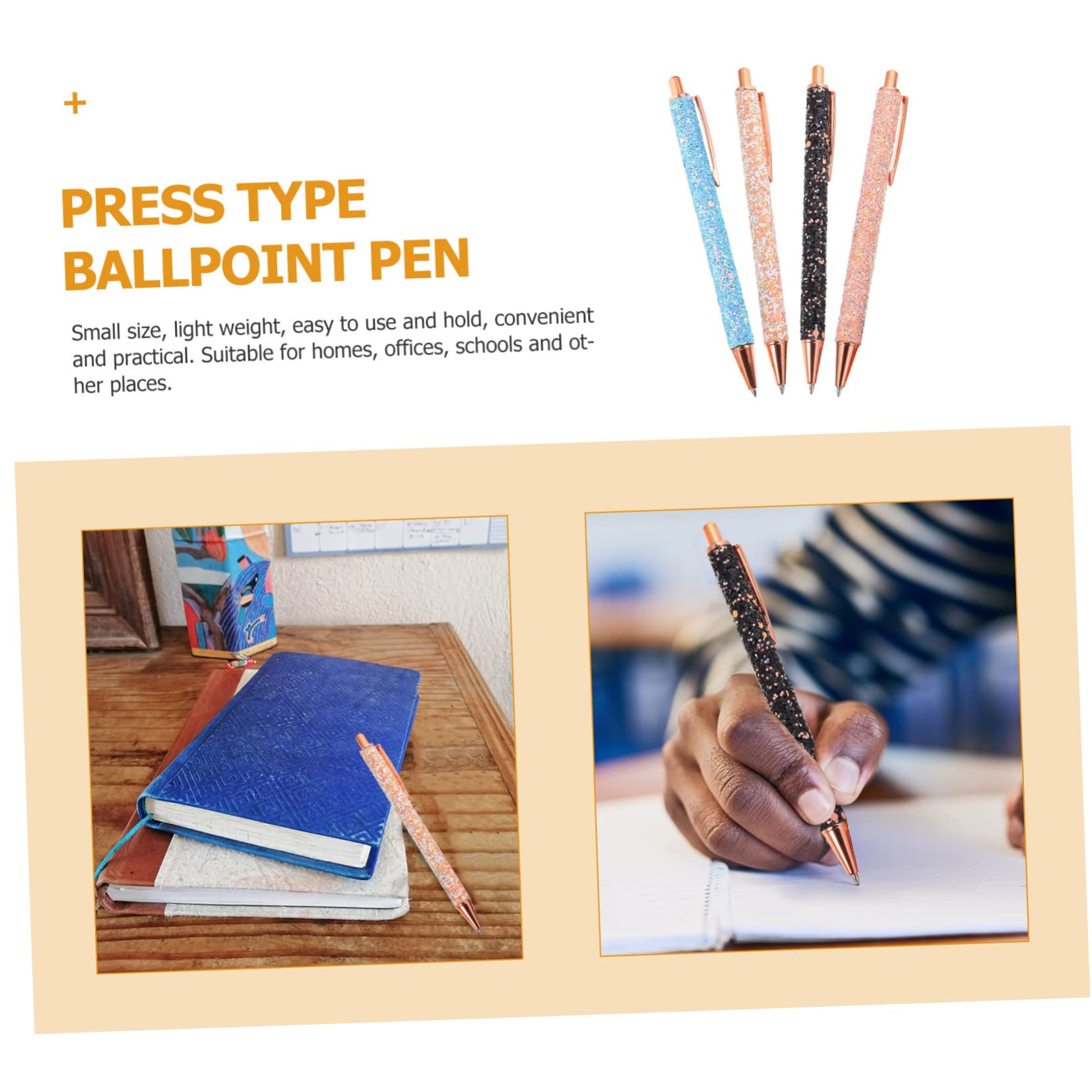 Lurrose Lot De 4 Stylos À Bille Colorés Pour Entreprise Écriture Fluide Nouveauté Publicité Robustes Et Confortables Pour Un Usage Quotidien 4 Pièces X 4