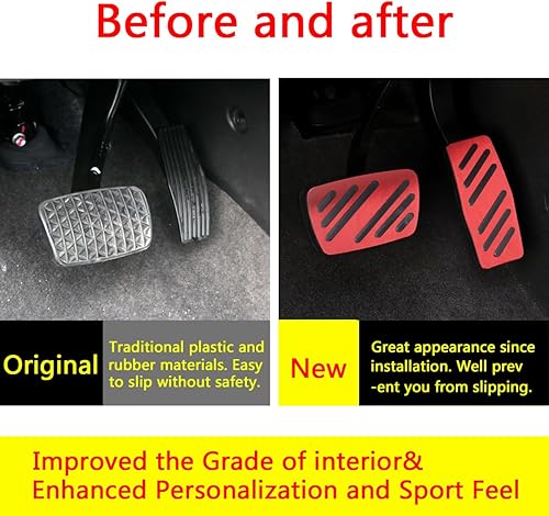 Miniatura 2 de Cubierta antideslizante para pedal de acelerador de gas, compatible con GMC Terrain Chevrolet Impala Cruze Blazer Cadillac XTS Pedal de freno de