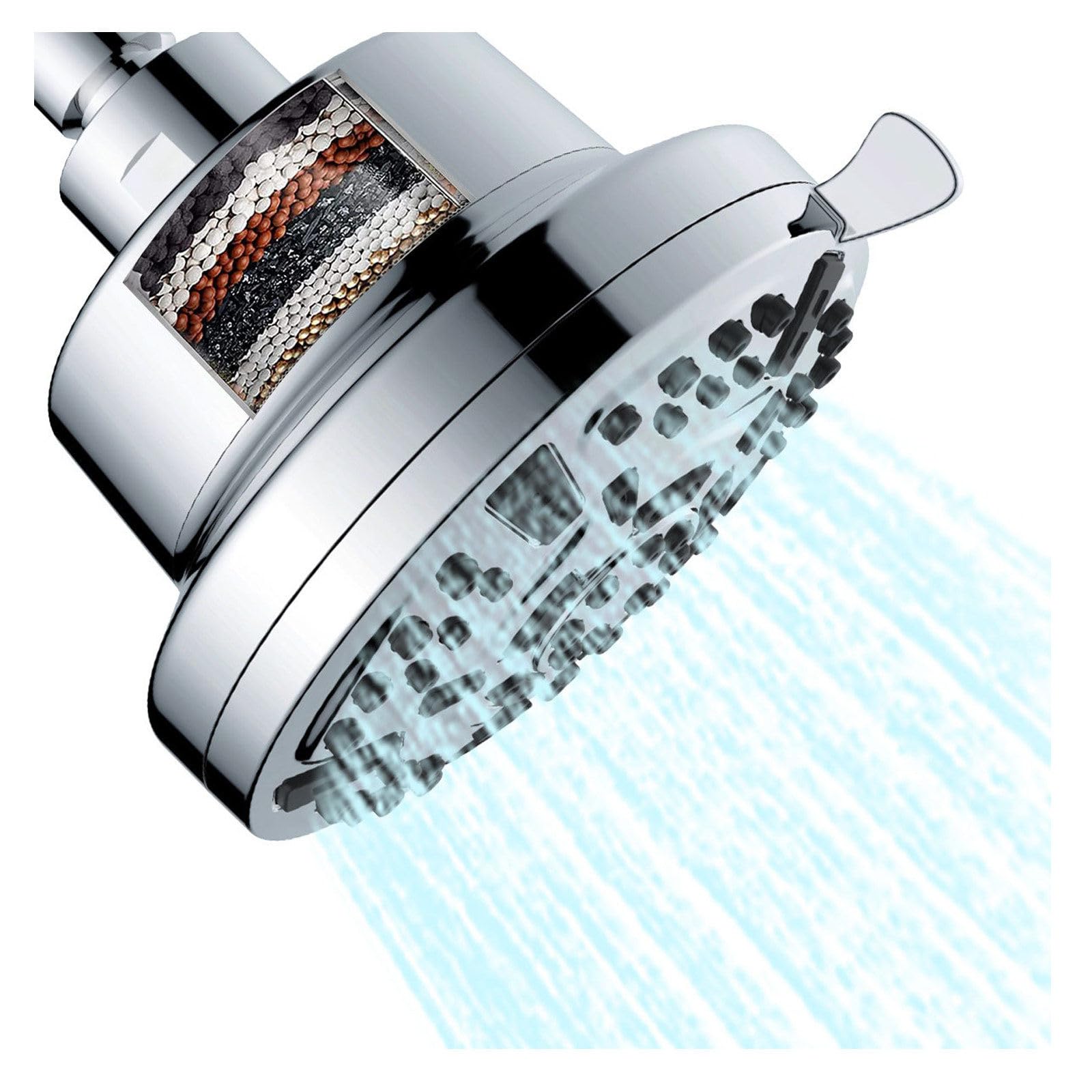 Tete De Douche Pluie 8 Fonctions, Filtre Douche Anti Calcaire, 20 Étapes Filtre De Douche, Adoucisseur d'eau Douche, Filtre Pommeau Douche, Shower Filter pour Éliminer Chlore, Tête De Douche