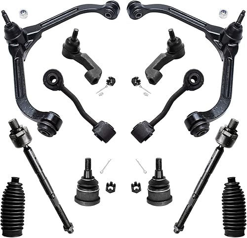 Miniatura 48 de Detroit Axle - Kit de suspensión frontal de 12 piezas para Toyota Corolla 2003 2004 2005 2006 2007 2008, 2 brazos de control inferiores, 2 rótulas