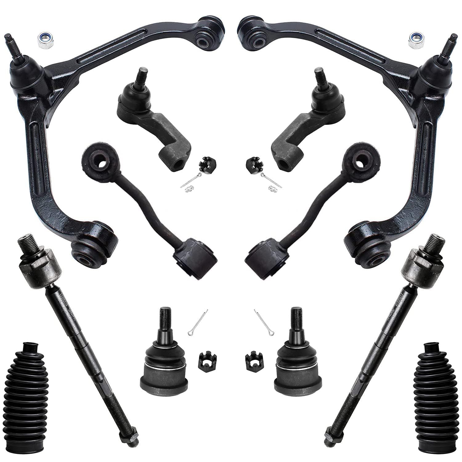 Detroit Axle - Front End 12pc Suspension Kit for 2006-2007 Jeep Liberty