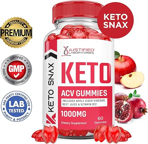 Miniatura 5 de Paquete de 2 gomitas Keto Snax Keto ACV de fórmula avanzada de 1000 mg Keto Snax Keto, gomitas de vinagre de sidra de manzana formuladas con jugo de