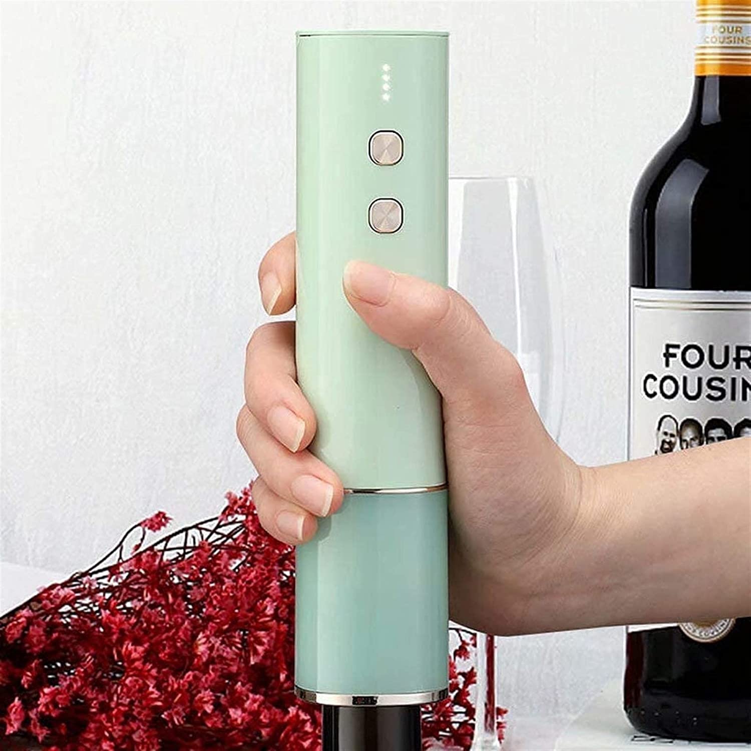 Ouvre-vin électrique ouvre-Bouchon Automatique avec Une Batterie en aluminit à Une Touche à Une Touche ouvre-vin en Acier Inoxydable à Une Touche