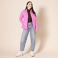 Vista 105 de Yaxa Essentials - Chaqueta acolchada, ligera, de manga larga, resistente al agua y plegable, para mujer (disponible en tallas extragrandes)