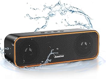 Bluetooth Speaker Bluetooth Speaker, IPX7 Waterproof, Bath, Wireless Speaker, Stereo, Portable Speaker, 36 Hours of Continuous Playback, TWS Compatible, Two Units Can Be Connected, Built-In Microphone