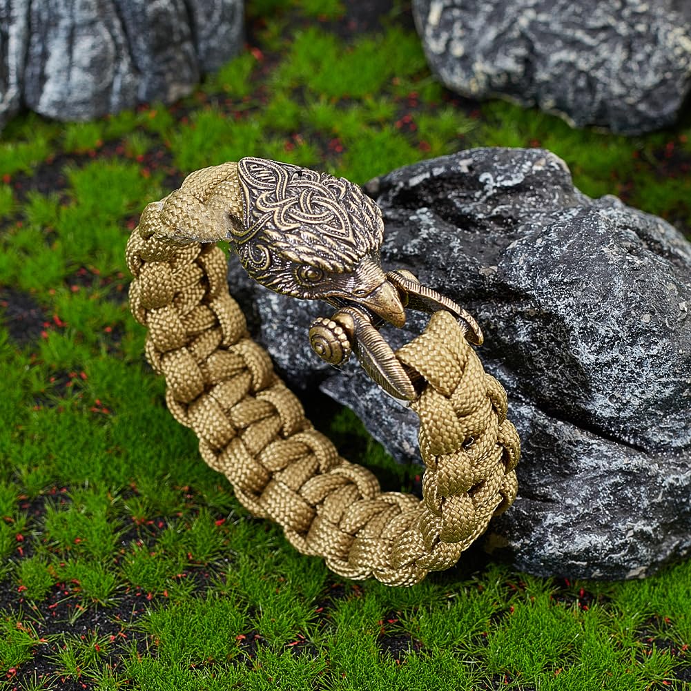 nbeads Adler Messingperle, Fallschirm Schnurwerkzeug Lanyard Perle EDC Charms Anhänger Charms Messing Perlen Zubehör Für EDC String Armband Handwerk, Antike Bronze