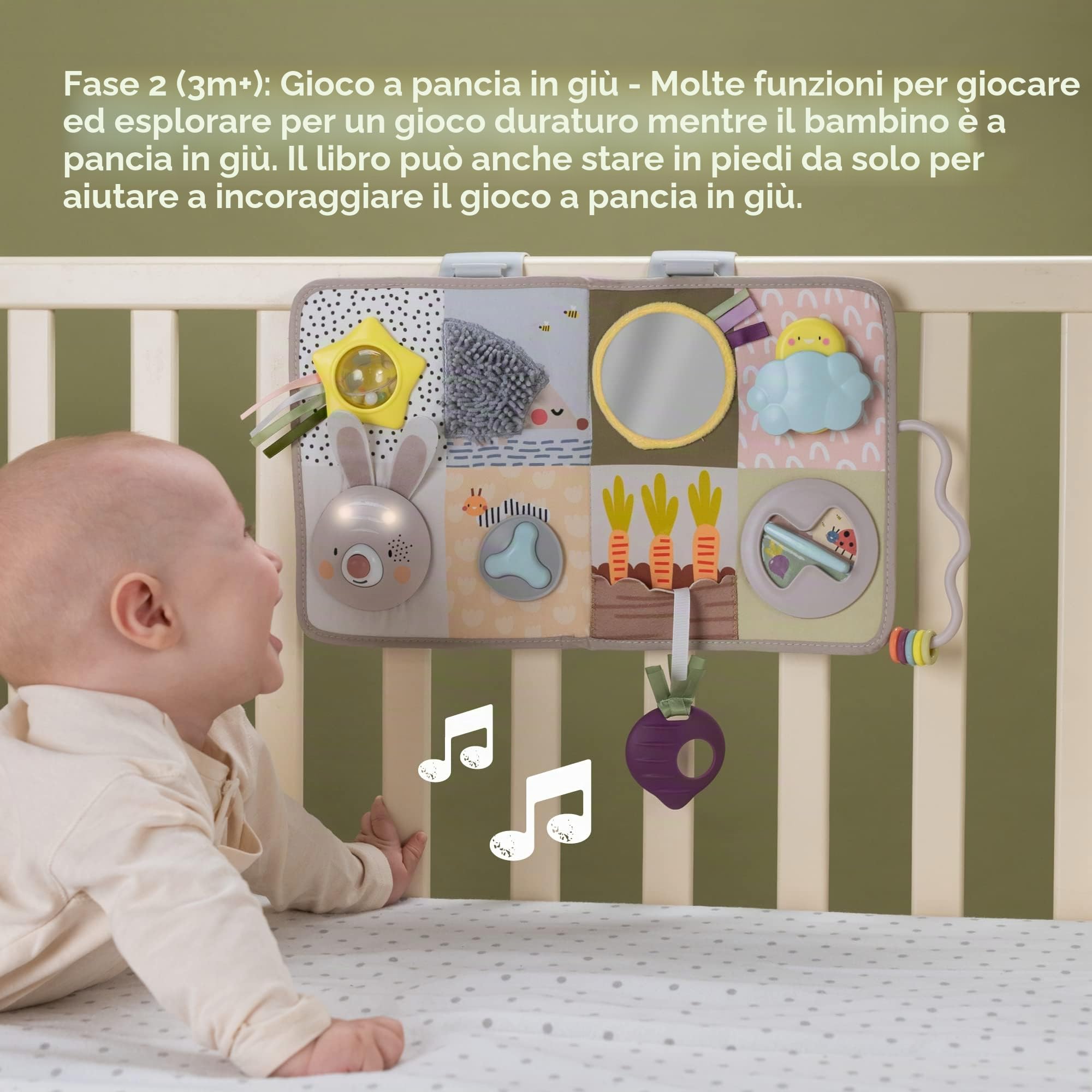 Taf Toys Centro Sviluppo del Giardino Urbano. Tummy Time Musica sensoriale e Giocattolo Leggero con 13 attività. Adatto Ragazze da 0 Mesi in su, Multicolore, TAF13115