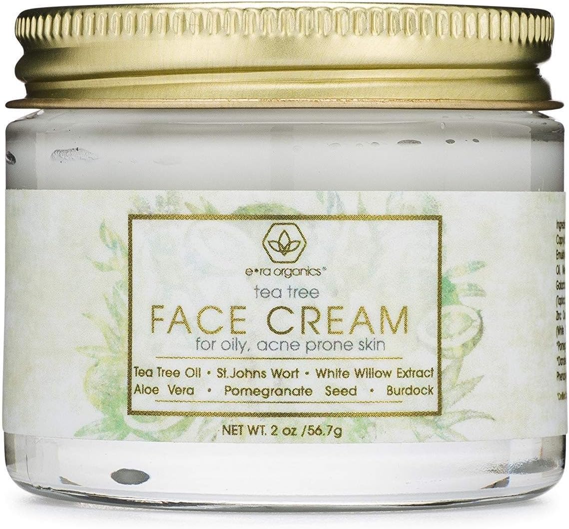 Era Organics Tea Tree Oil Face Cream - For Oily, acne Prone Skin