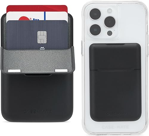 Case-Mate Cartera magnética para iPhone tarjetero Cartera MagSafe de cuero vegano capacidad para hasta 3 tarjetas Cartera magnética delgada y