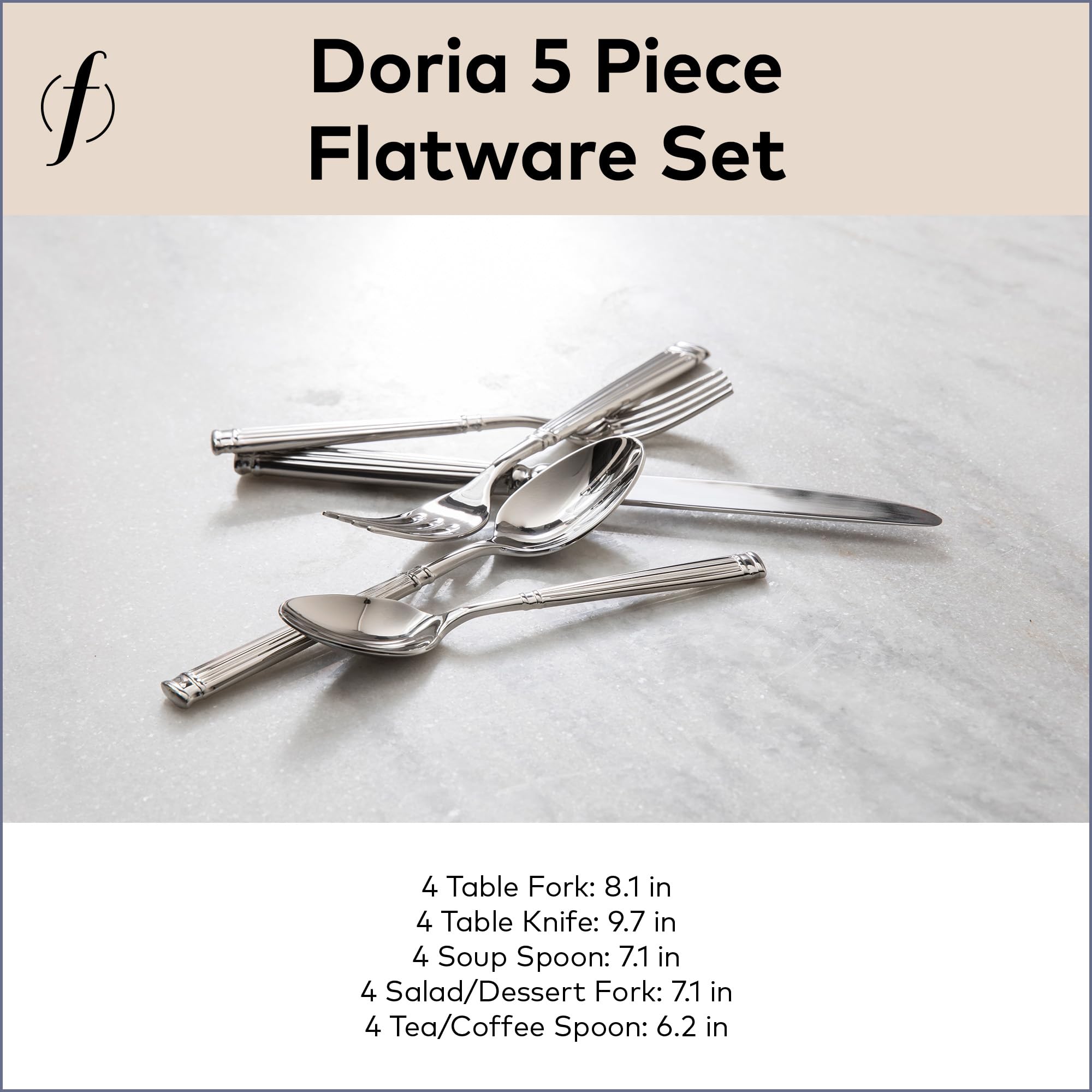 Amazon.com | FORTESSA Doria 18/10 Stainless Steel Flatware, 5