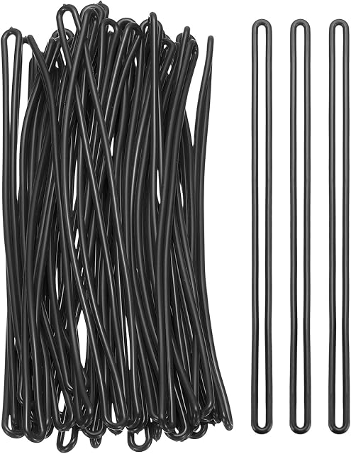 Luggage Tag Loops, PVC Luggage Straps Worm Loops- Fitting for(Bag Tags - Suitcase Label - ID Card) 6 Inch & 40 Pack & Black