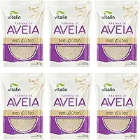 Kit 6 Pouchs de Farinha de Aveia Integral sem Glúten de 200g cada - Vitalin