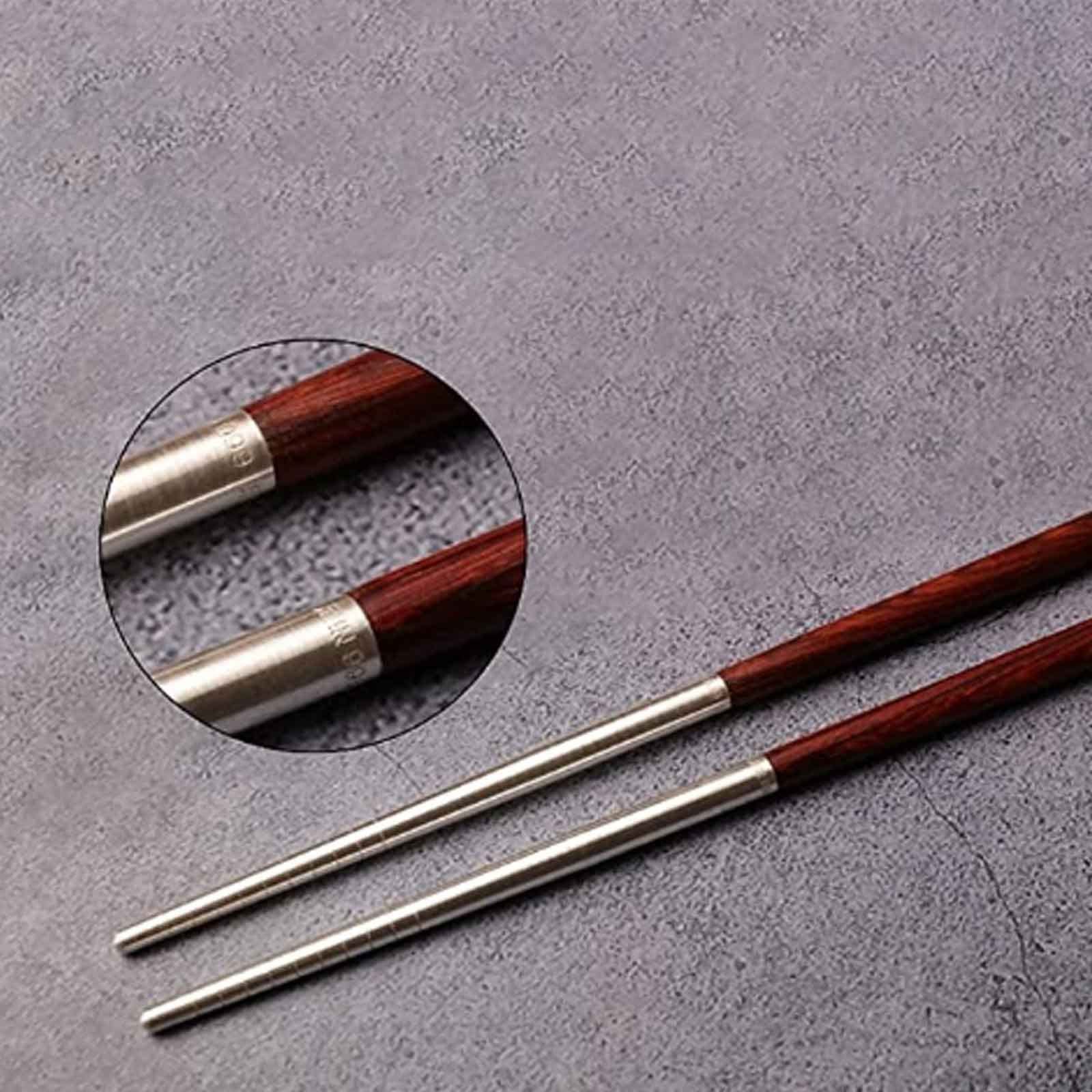 Palillos, Palillos Chinos Reutilizables Palillos Reutilizables, Estuche de Plata esterlina (Color : B)