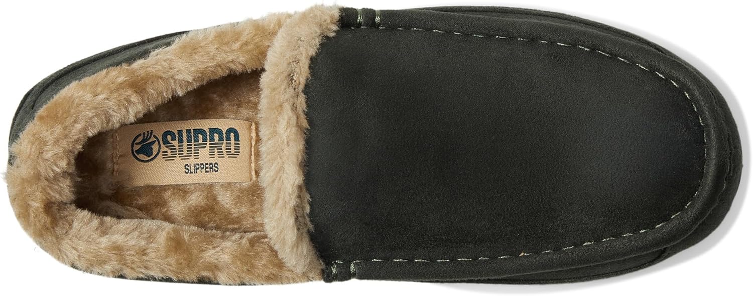 Deer Stags Men's Spun Slipper, Olive, 9 - Image 6