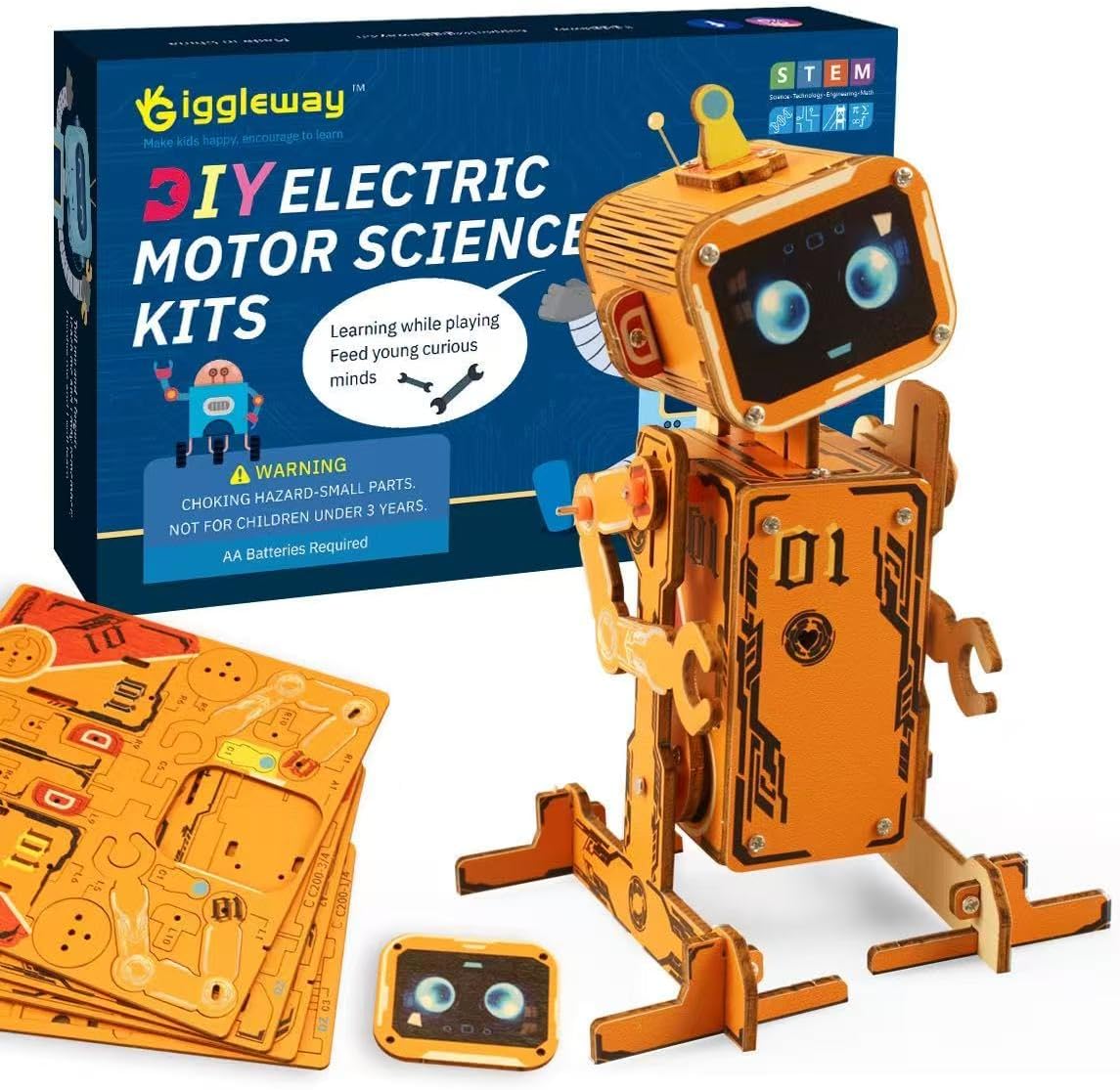 STEM Robotics Kit for Kids 8-12, DIY Voice-Control Interactive Robot Building Science Kit for Kids Age 8-12, for Science & Tech Enthusiasts