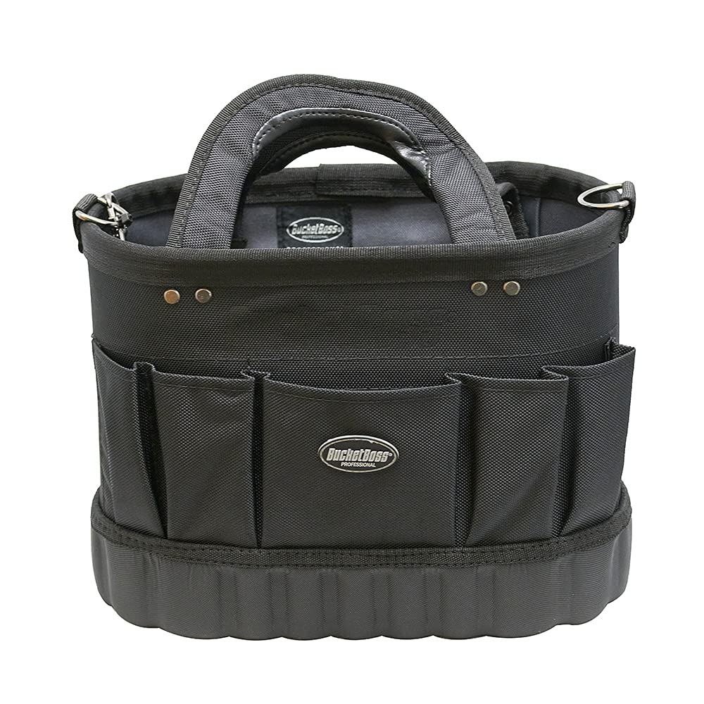 Bucket BossPro Oval Tool Tote 14, Tool Bags - Professional Series (74014), Black