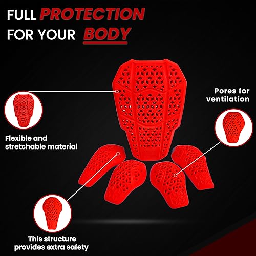 Miniatura 5 de Almohadillas de armadura certificadas CE Nivel 2, nivel 2 aprobadas para espalda, hombros y codos protectores de armadura para chaquetas de