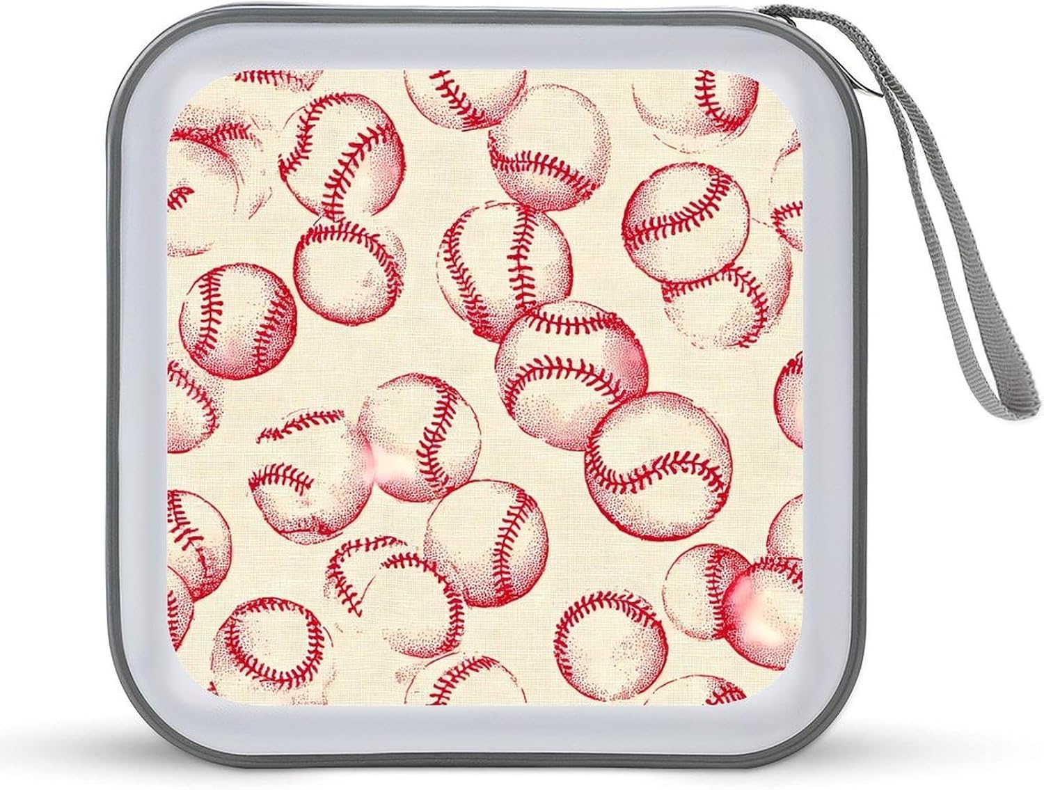 Abstract Baseball CD Case Wallet Portable DVD Holder Organizer Box