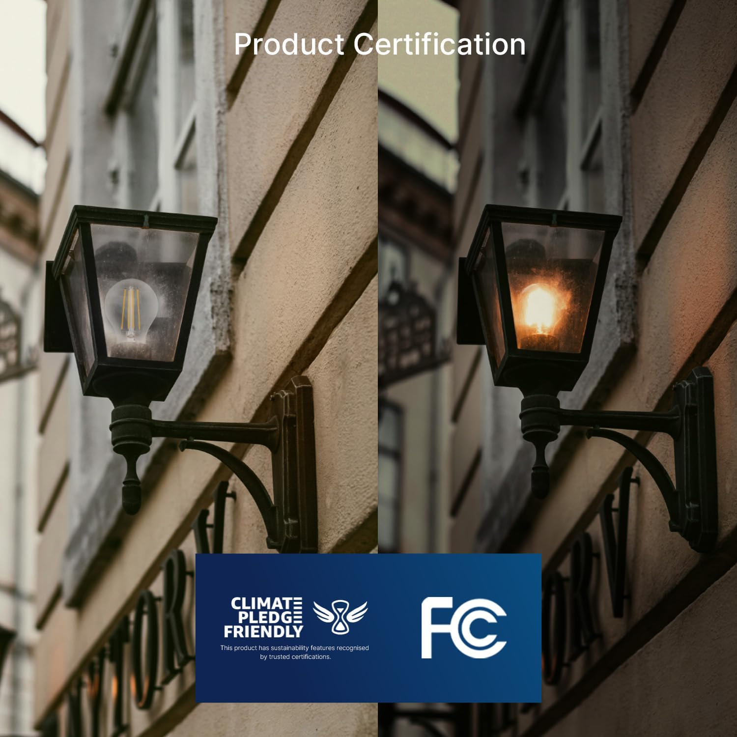 FLSNT Dusk to Dawn Outdoor Sensor A19 LED Edison Bulbs,7W (60W Eqv.), 800LM,Vintage Filament E26 Base, Auto On/Off Photocell Automatic for Energy-Efficient Outdoor Lighting, 2700K Soft White, 8 Pack