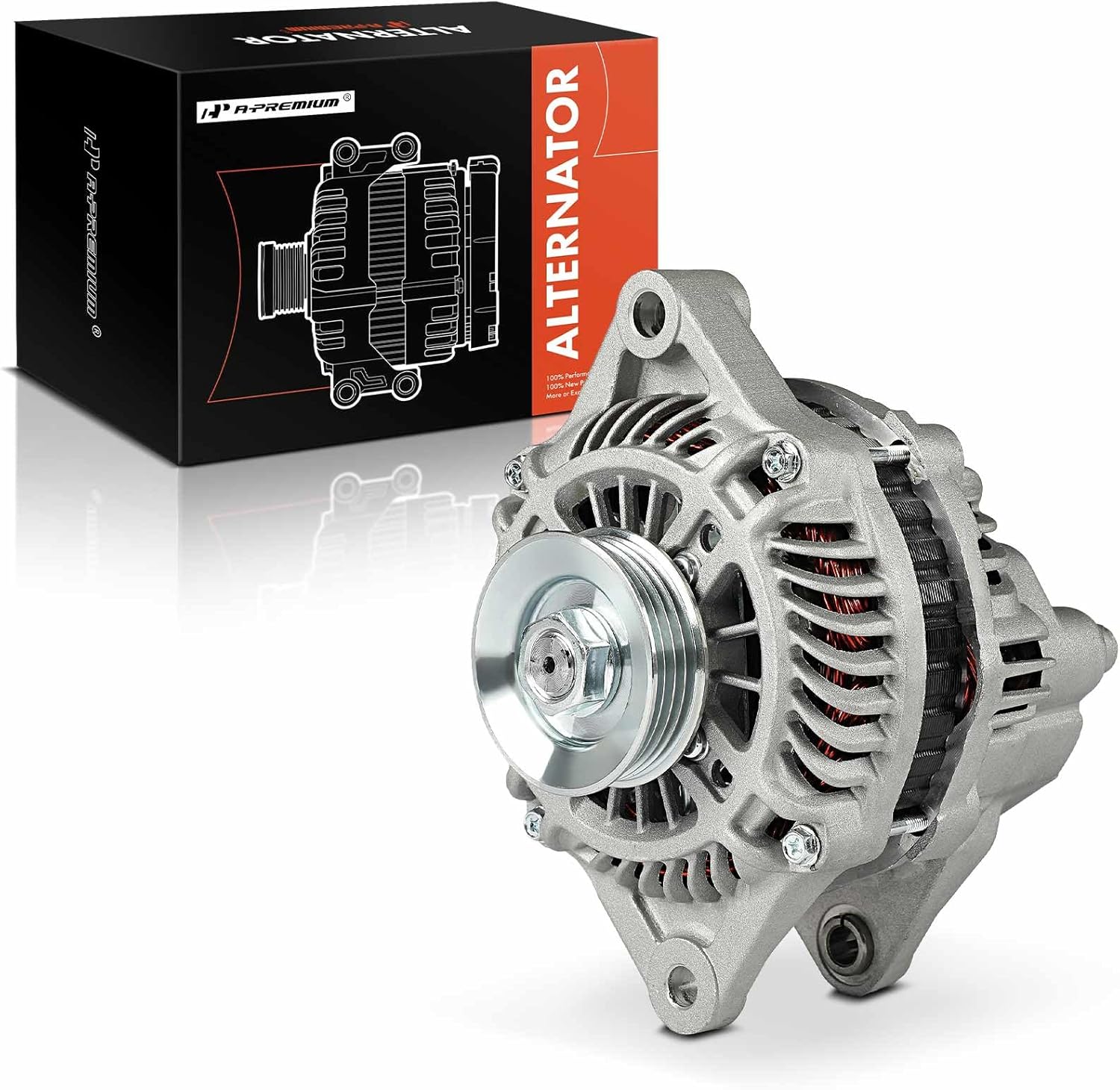 A-Premium Alternator Compatible with Chrysler PT Cruiser 2003-2005 & Dodge Neon 2004-2005 2.0L, 12V 100A 4-Groove Pulley Clockwise, Replace# 5033253AA, RL033253AA