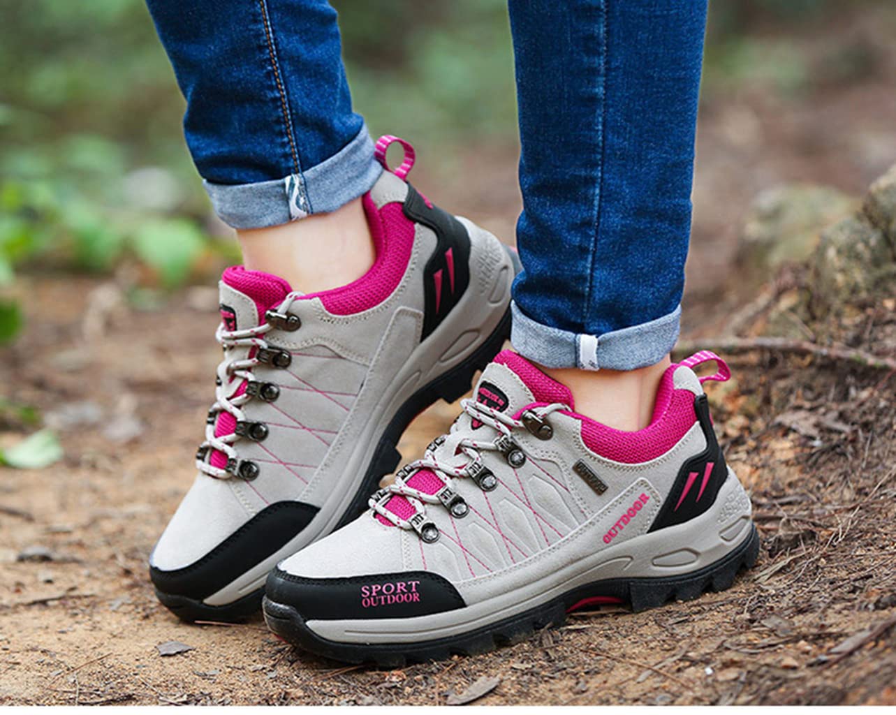 Zapatos De Senderismo para Mujer Impermeables Antideslizantes Botines Al Aire Libre Hike Trekking Botas De Absorción De Impactos para Acampar Escalada