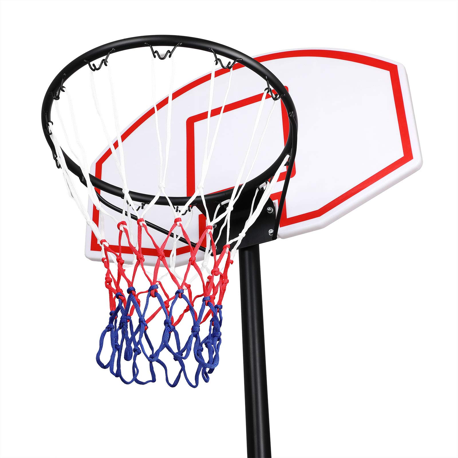 Canasta de Baloncesto Móvil Soporte Ruedas Altura Ajustable 179-210cm Aro de Básquet Deporte Aire Libre