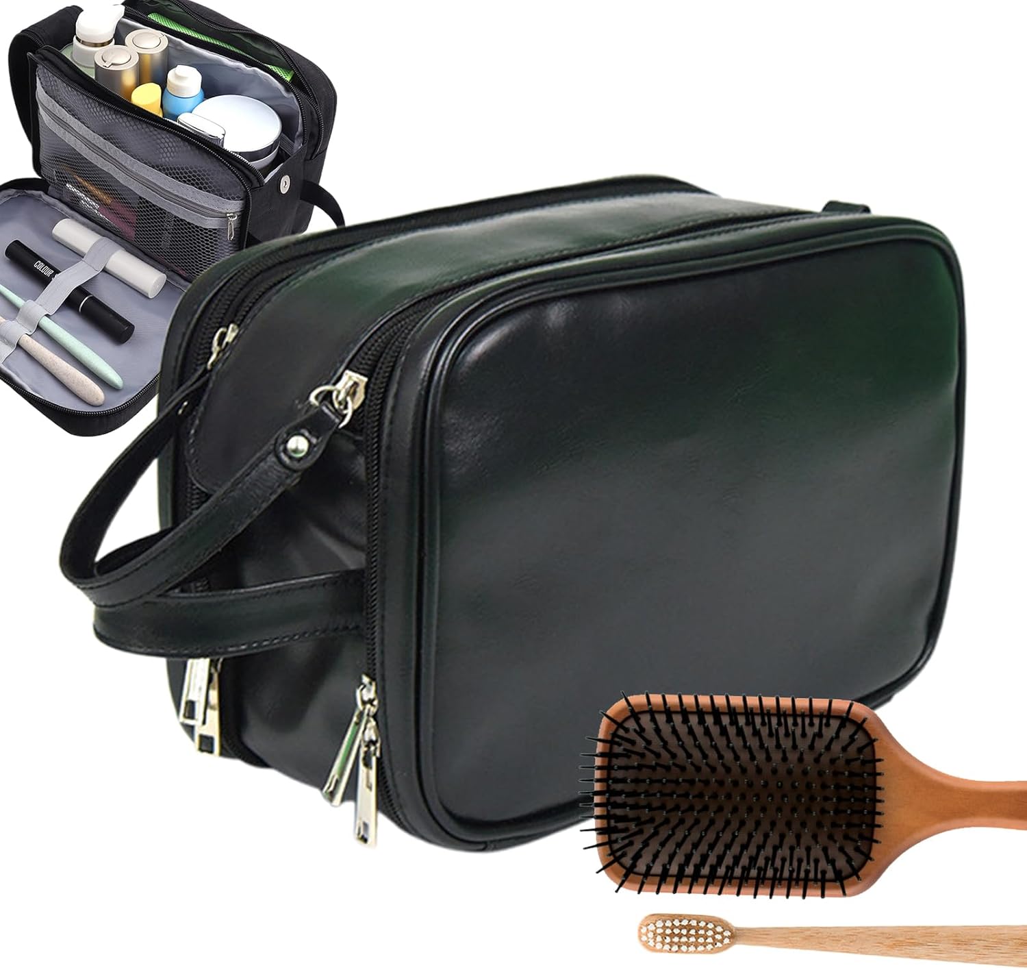 男性用トイレタリーバッグ、休暇用トイレタリーオーガナイザー、トラベルケースPUシェービングバッグ、トラベルトイレタリーバッグ、シェー
