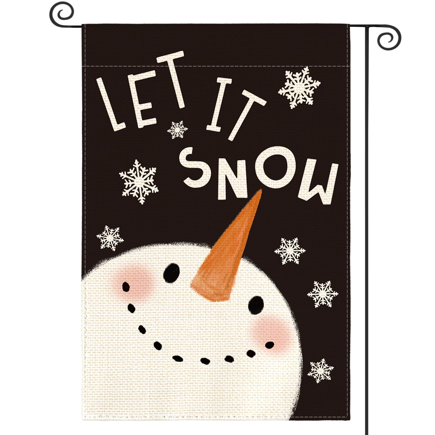 Drapeau de jardin Let It Snow pour une décoration de Noël extérieure