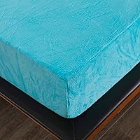 Vista 48 de Flannel Fitted Sheet Twin Size,Velvet Fitted Sheet Plush Shaggy Ultra Soft Fuzzy Sheet with 15''Deep Pocket,Dark Gray,1 Pack(Not Include Pillowcases)