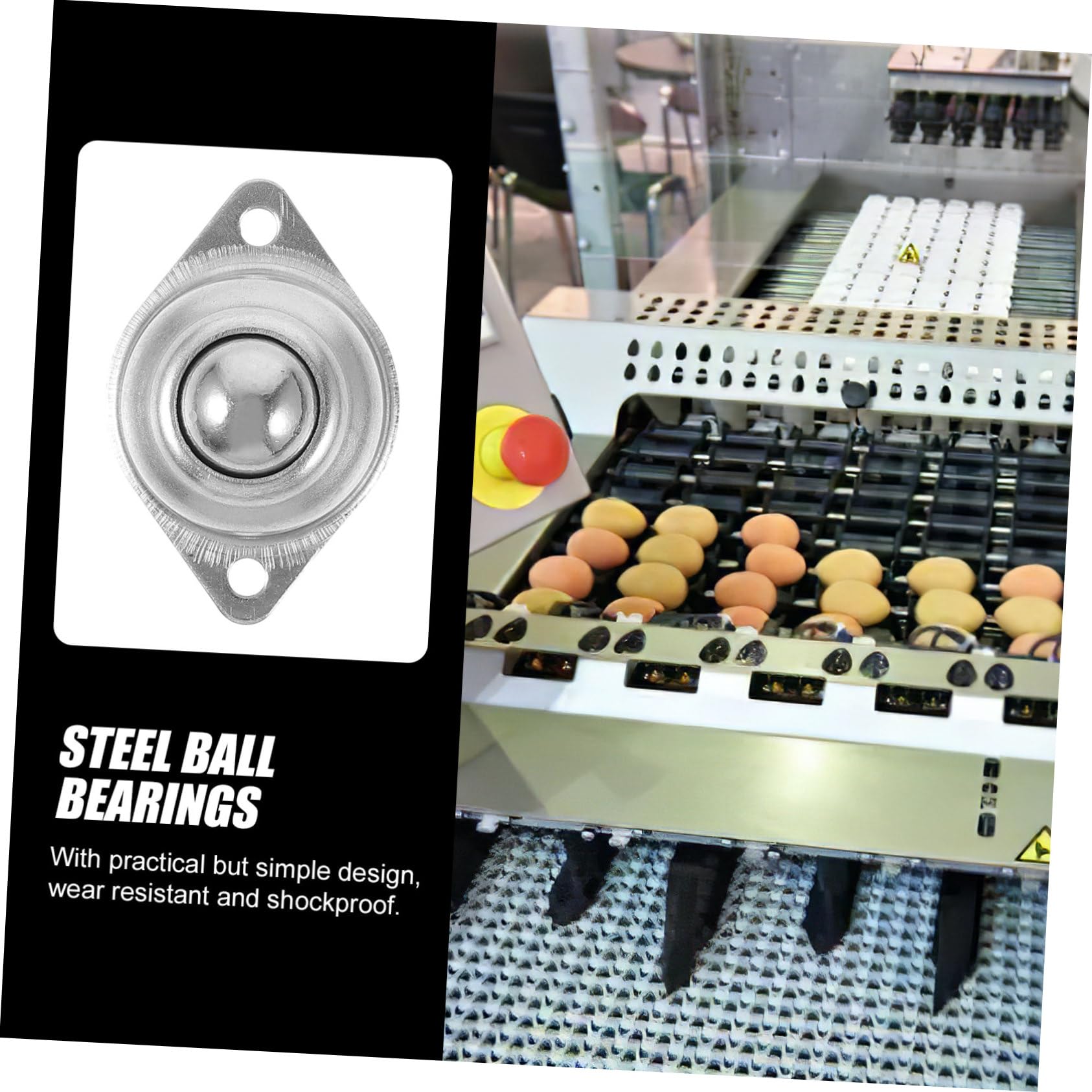 PRETYZOOM 10 Sätze Universalkugel Kleine Lenkrollen Übertragungseinheit Rollenlager Kugelrollen Lagerrad Kugelwirbel Kugelwerfer Lenkrad Kugellagerrolle Universal- Silver Stahl 20 Stück * 10