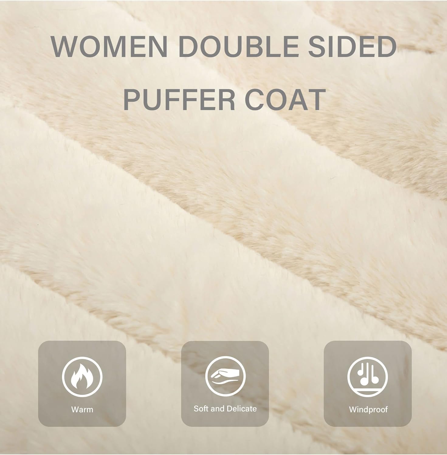 Bellivera Women Double Sided Faux Fur Jacket Spring and Winter Fashion Reversible Hood Puffer Coat with Fur Collar - Image 5