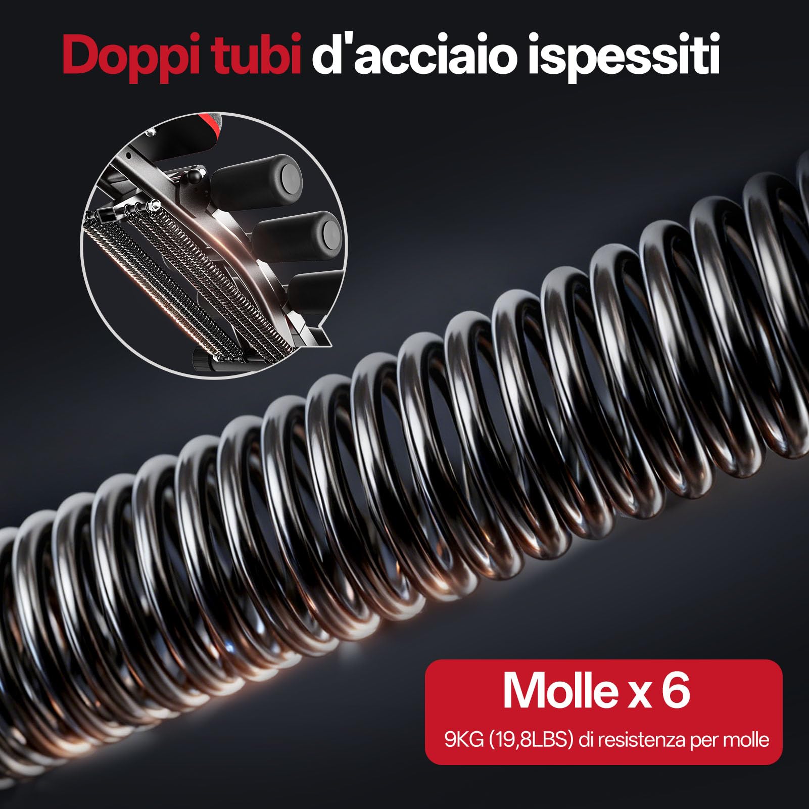 PASYOU Macchina Addominali con Fascette Resistive, Allenatore Addominale Pieghevole Regolabile, Panca Allenamento 135 KG per Palestra Domestica, Sedia Esercizi Corpo Completo