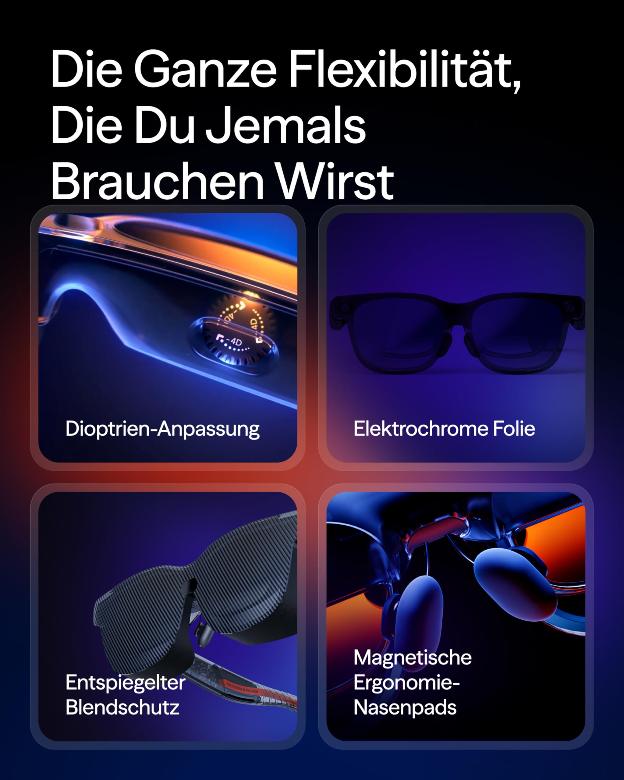 VITURE Luma Ultra XR Brille, 152" Ultra-Scharf Display, Volle 6DoF, AR-Handgesten, 52° FOV, 1500 Nits, kompatibel mit iPhone 17/16/15, Android, Mac, PC, Switch & Switch 2, Echtzeit 2D-zu-3D