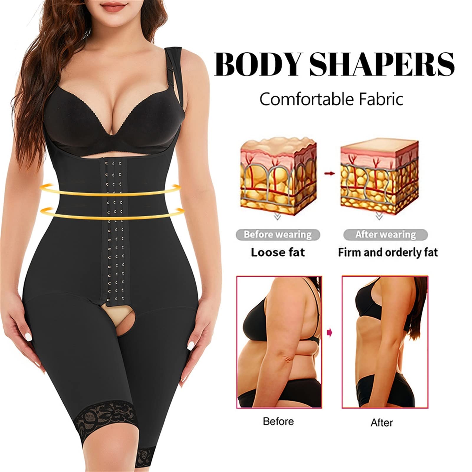 MOCHAMIK Body wyszczuplają dla kobiet Body wyszczuplają brzuch Plus Size dla kobiet