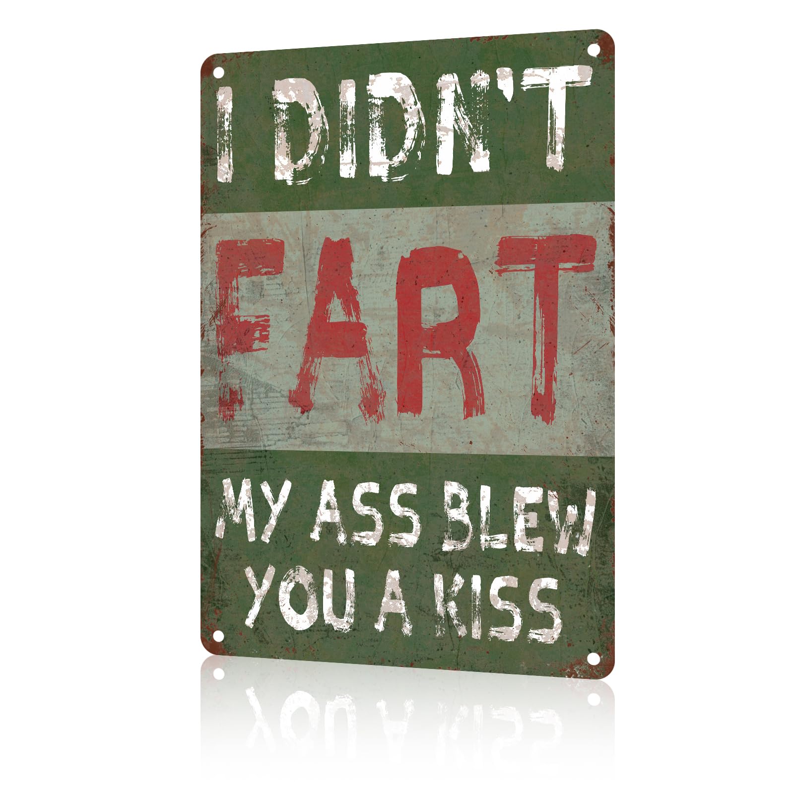 Anceky Funny Wall Decor I Didn't Fart My Ass Blew You A Kiss Vintage Metal Signs Tin Sign for Home Outdoor Wall Decor 12×16 Inch