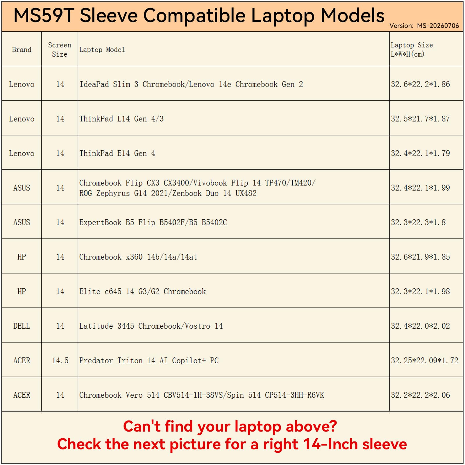 Smatree MS59T Twarda osłona 14 cali Etui na laptopa pasujące do Lenovo ThinkPad L14/IdeaPad, HP Chromebook/Elite, dla DELL Latitude/Vostro 14, ASUS Zenbook/ExpertBook, ACER Chromebook