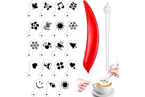 CHENGU Electric Latte Art Spice Pen with Stencils & Mixer
