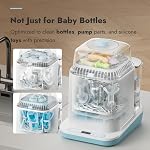 Papablic Baby Bottle Washer Sterilizer and Dryer, 4-in-1 Bottle Washer Sanitizer for Bottles, Pump Parts, & Baby Essentials - Quick & Clean with 60 Detergent Tablets