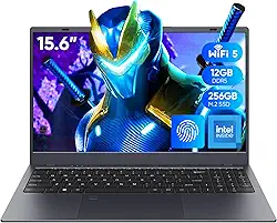 Coolby Laptop Windows 11 De 15,6 Polegadas, 12 Gb De Ram/Ssd De 256 Gb, Tela Ips De 1920 X 1080, Computador Laptop Intel N95 (Beats N5095) Quad Core, Suporte A Impressão Digital, Wifi 5, Bt