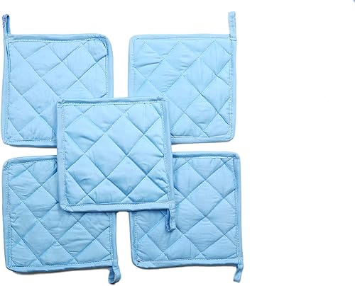 HM Covers - Soporte para ollas (100% algodón, 10 unidades), color blanco sólido